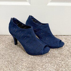 Madden Girl Kirby Navy Cut Out Open Toe Heels